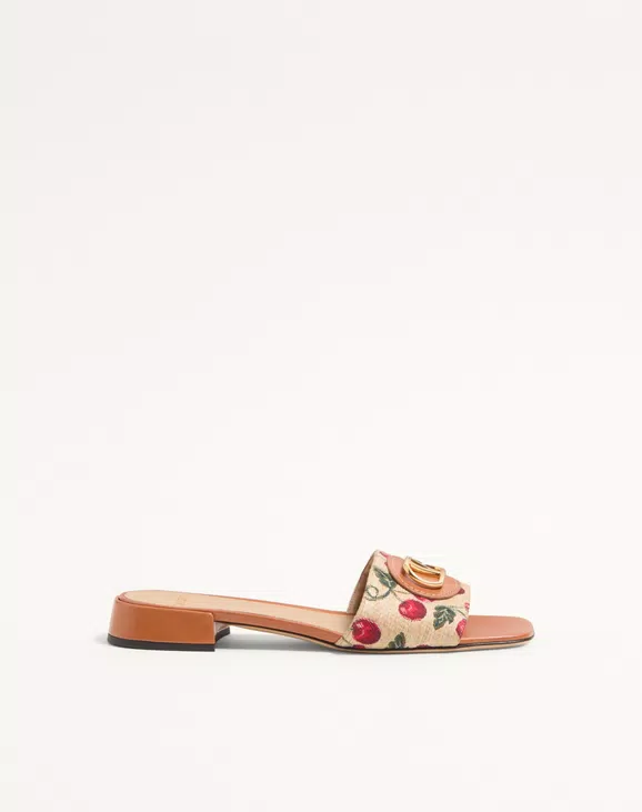 Valentino Vlogo Signature Cherryfic Slide Sandal 20Mm - Image 1